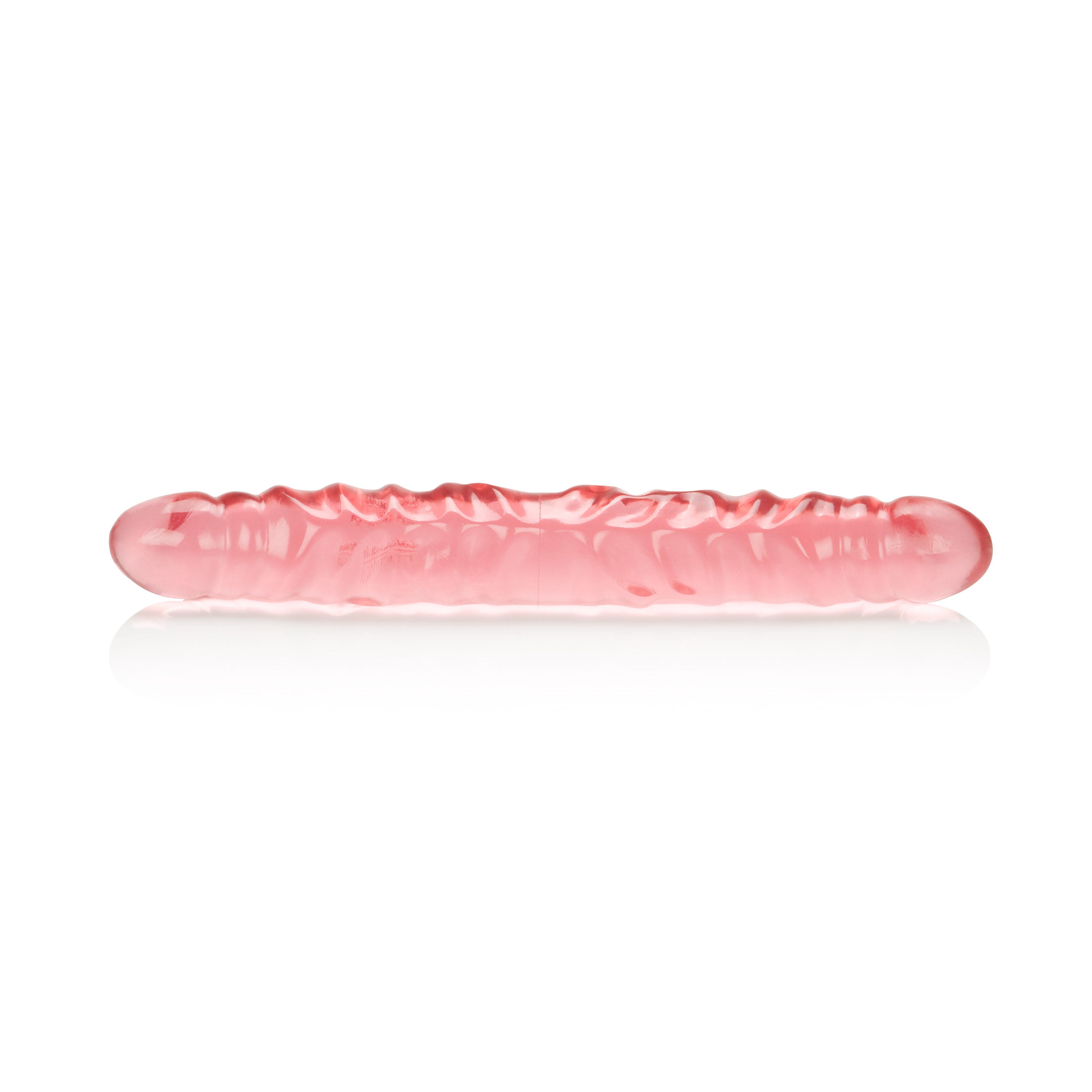 Translucence 12 Inch Veined Double Dong Pink Adult Toy Double Dongs