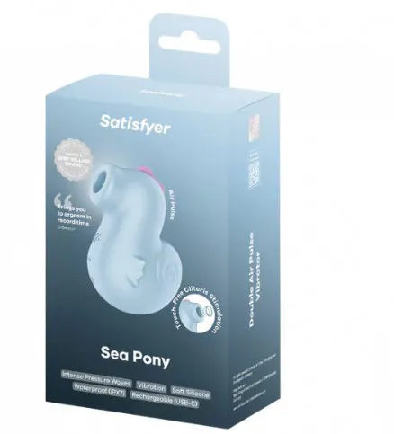 Satisfyer Sea Pony – Air Pulse and Vibrator with Dual Stimulation Blue > Sex Toys For Ladies > Air Pulsation