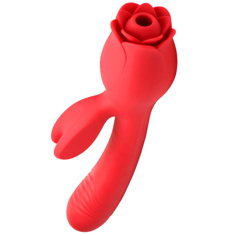 Blooming Bunny Silicone Rabbit Vibrator with Sucking Thrust VIBRATORS-RABBIT-MULTI