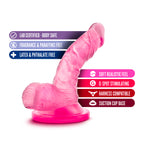 Naturally Yours 4 Inch Mini Cock Suction Base Dildo Pink > Dildos > Slim Dildos