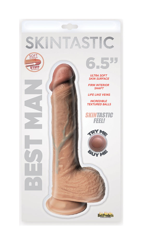 Skintastic Best Man Realistic Dildo with Suction Cup Base 6.5 Inch White > Realistic Dildos and Vibes > Penis Dildo
