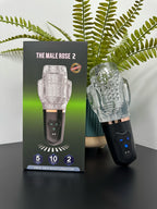 The Male Rose 2 Vibrating Male Masturbator with 10 Modes Clear > Sex Toys For Men > Masturbators > Vibrating