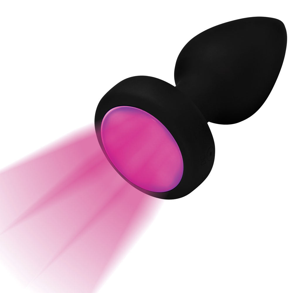 Light Up Rechargeable Small Anal Plug with 7 Vibration Modes Butt Plugs - Vibrating