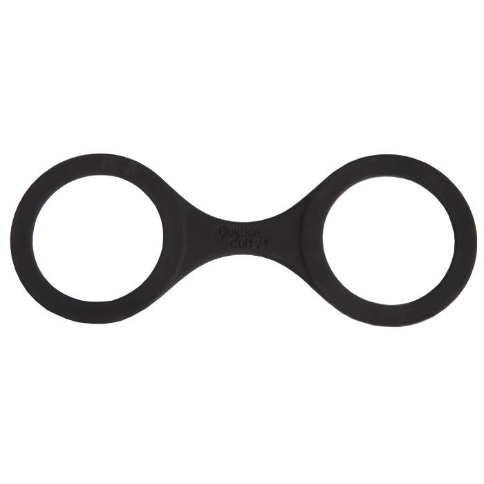 Quickie Cuffs Medium Silicone Restraint Wrist Cuffs Black > Bondage Gear > Restraints