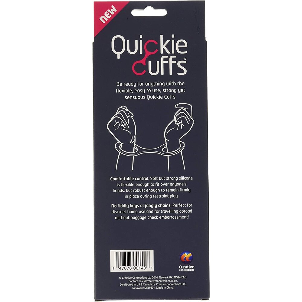 Quickie Cuffs Medium Silicone Wrist Restraints – Flexible Comfortable Silicone Restraint Wrist Cuffs > Bondage Gear > Handcuffs