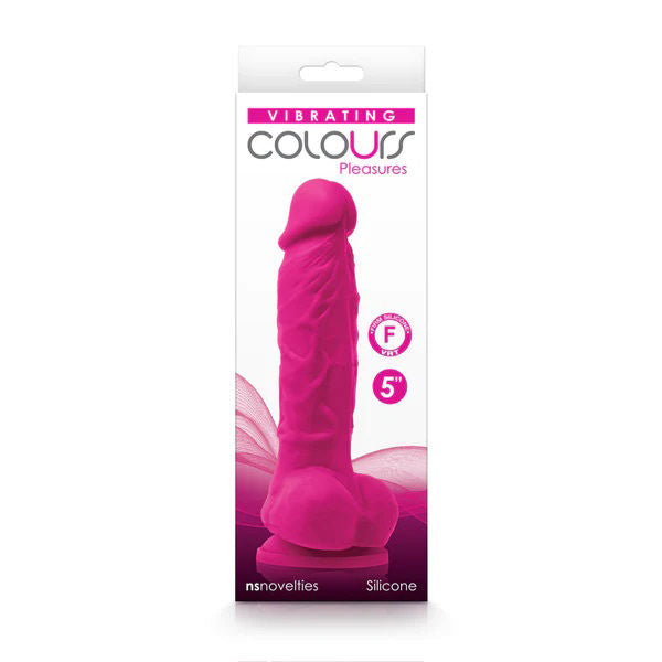 Colours Pleasures 5 Inch Vibrating Dildo in Pink for Adults Pink DONGS Vibrating