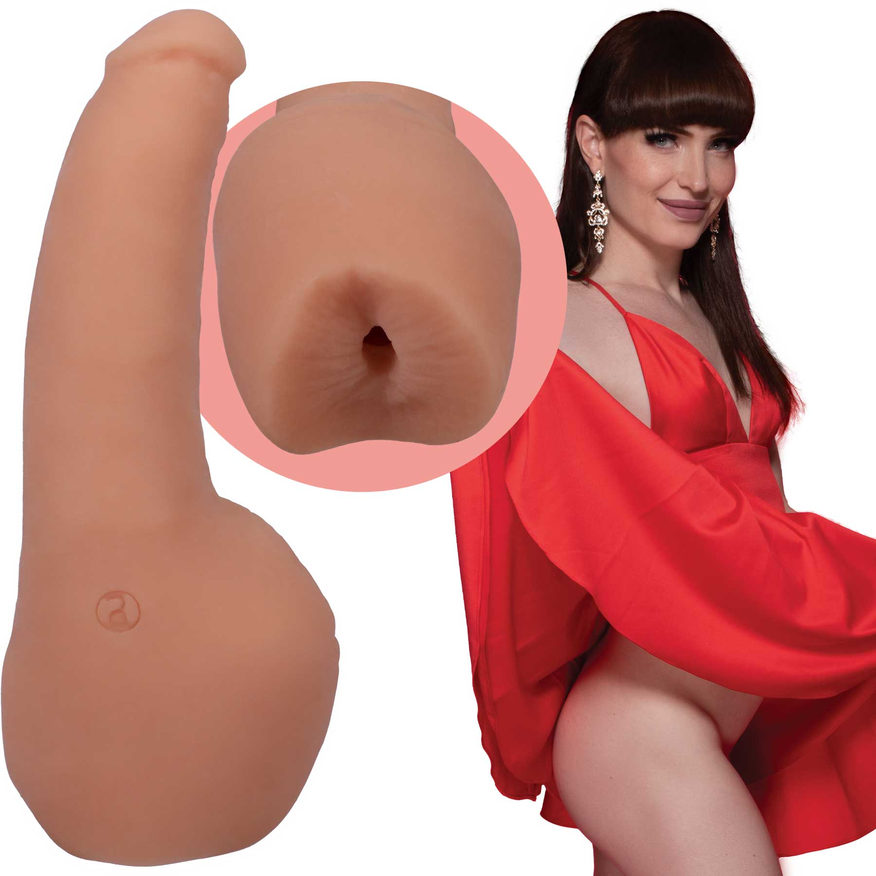 Signature Transgirl Natalie Mars 4.5 Inch Ultraskyn Dual Density Cock with Penetrable Ass Dongs Celebrity