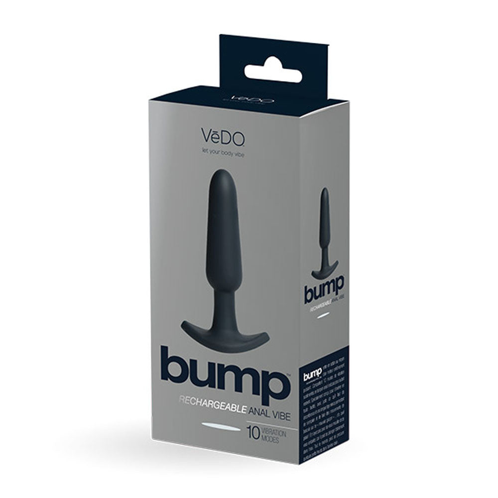 Bump Anal Vibrator with 10 Vibration Modes Black Black > Anal Range > Vibrating Butt Plugs