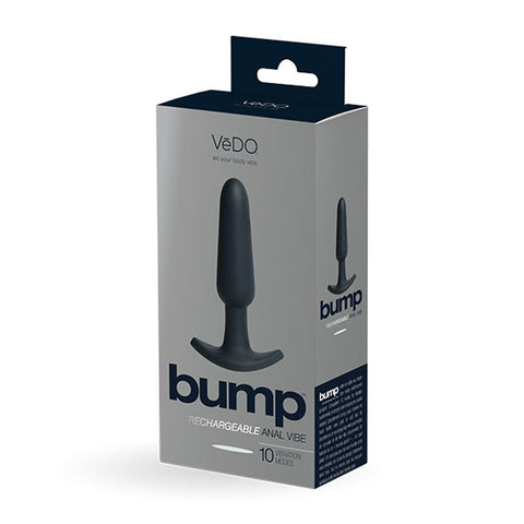 Bump Rechargeable Anal Vibe - Black Black Butt Plugs - Vibrating