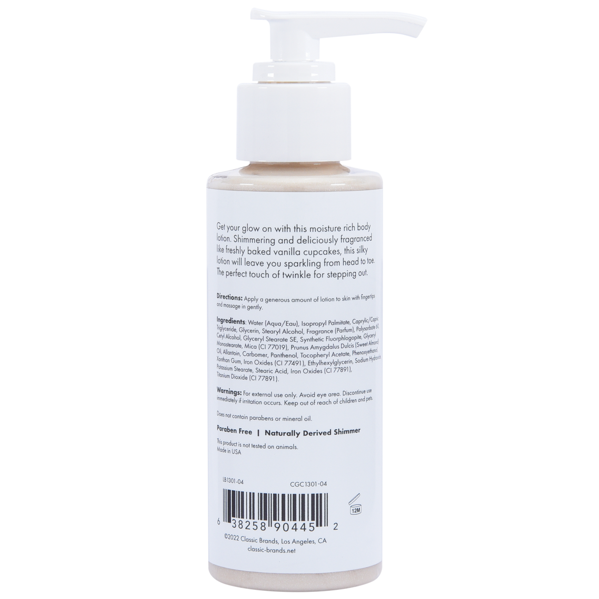 Glow Vanilla Cupcake Shimmer Lotion – Moisture Rich Body Lotion 4 Oz > Essentials > Bath & Body