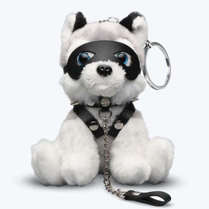 Max The Fetish Pup Keychain with Vegan Leather Mask and Collar Multi Key Chains