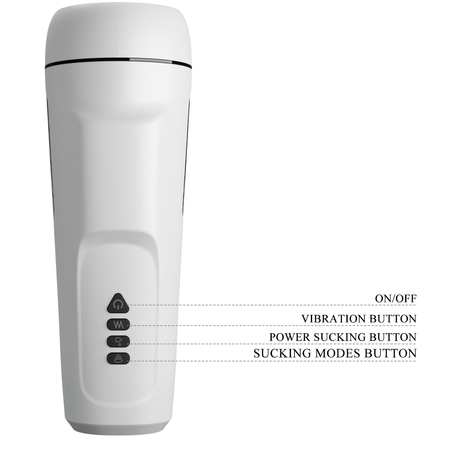 Pretty Love Sienna White Suction Stimulator for Intense Pleasure Strokers - Manual