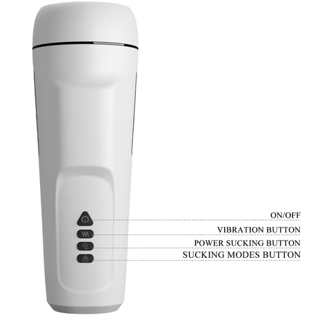 Pretty Love Sienna White Suction Stimulator for Intense Pleasure Strokers - Manual