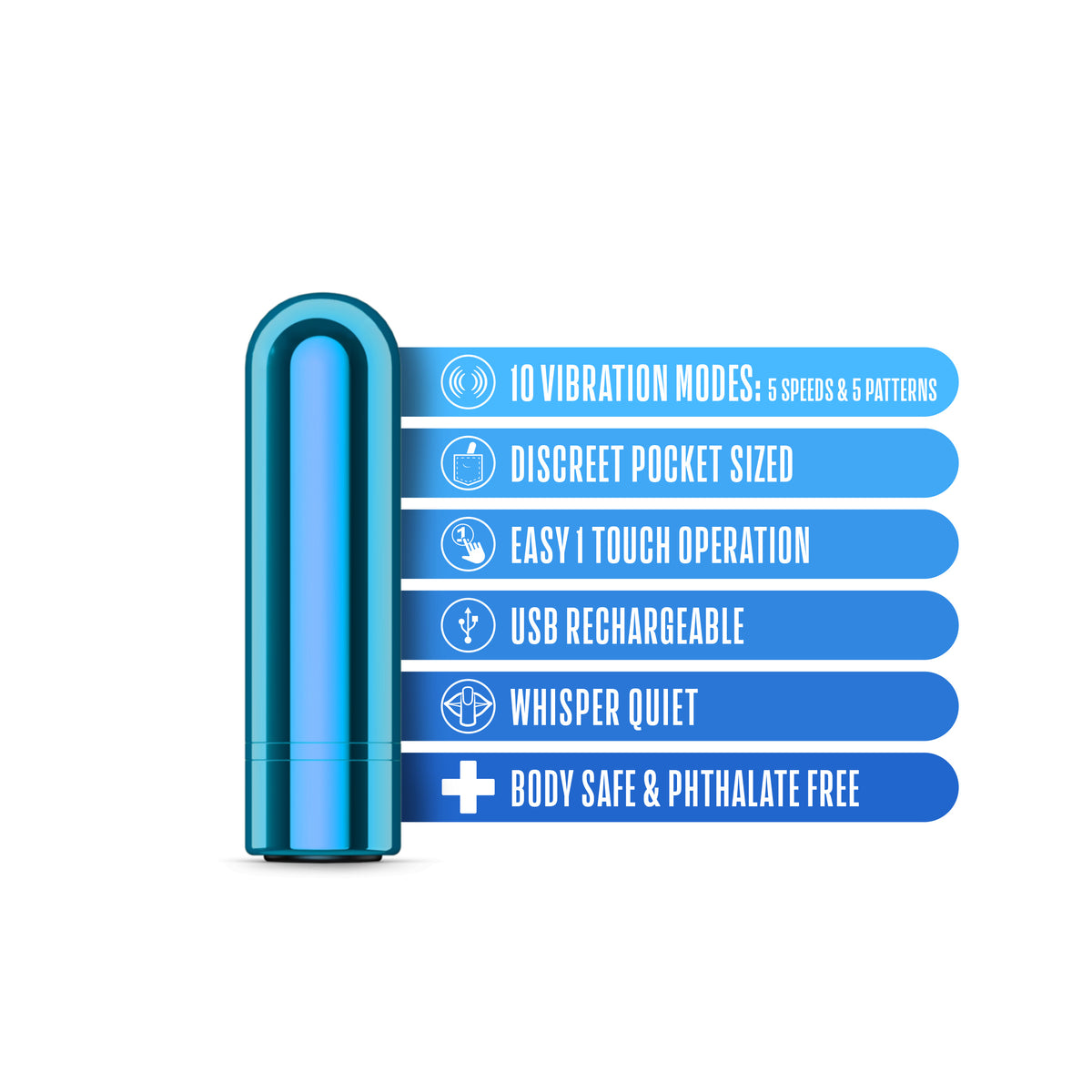 Kool Vibes Mini Bullet Vibrator Blueberry Blue Small > Vibrators > Mini Vibrators