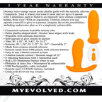 Creamsicle (Retro Orange) – Smooth Silicone Remote-Controlled Vibrator > Anal Range > Vibrating Butt Plugs