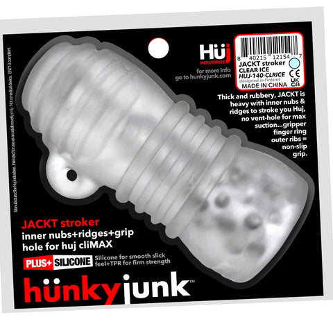 Jackt Clear Ice Male Masturbation Sleeve with Soft Silicone Grip Strokers - Manual