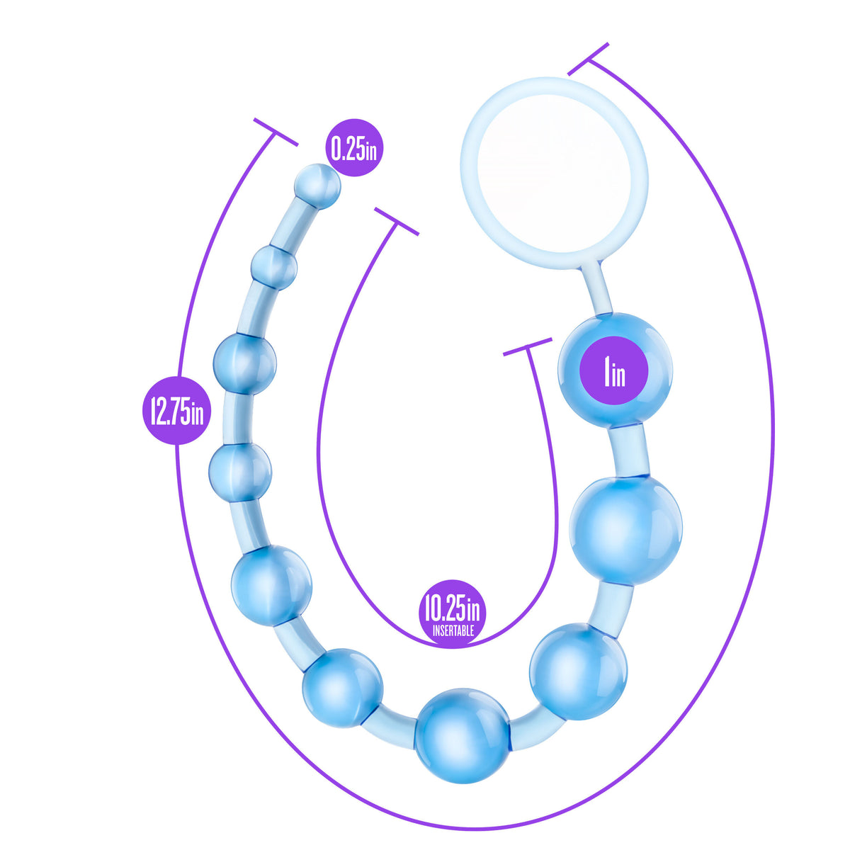 B Yours Basic Beads Blue 10 Gradual Beads Blue > Anal Range > Anal Beads