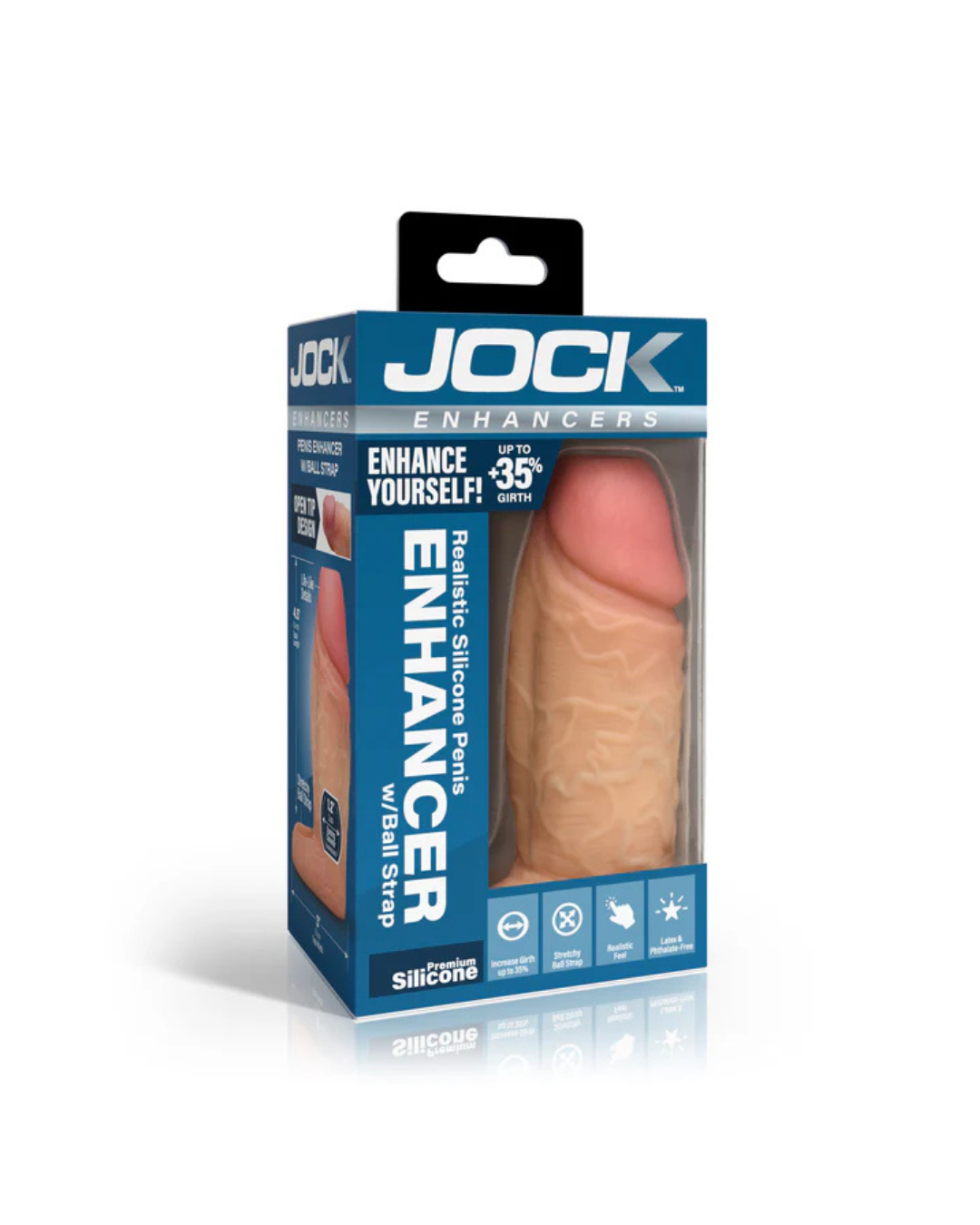 Jock Enhancers 1 Inch Silicone Penis Extension Sleeve Light Brown SLEEVES