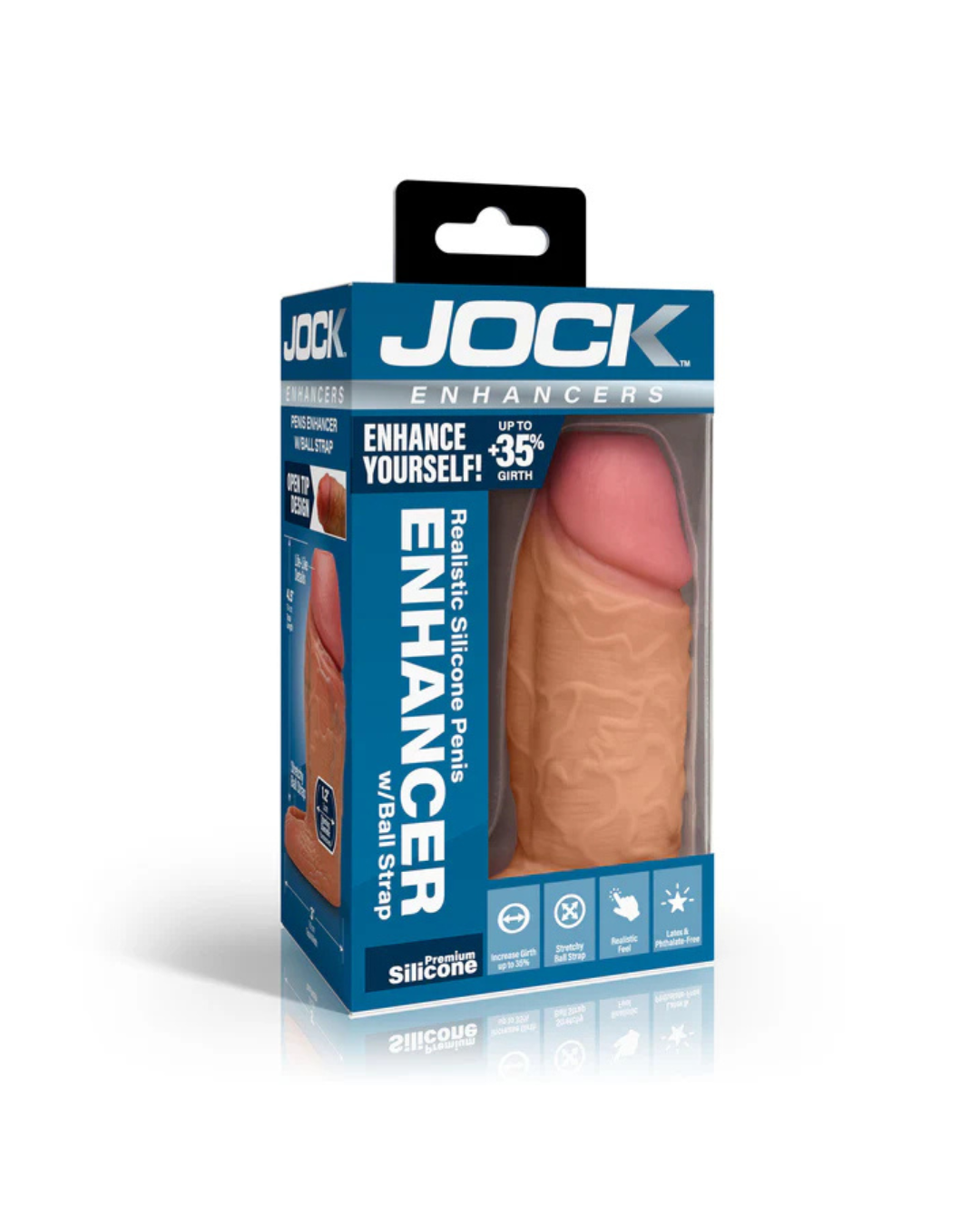 Jock Enhancers 1 Inch Silicone Penis Extension Sleeve Medium SLEEVES