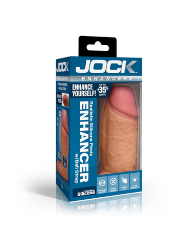 Jock Enhancers 1 Inch Silicone Penis Extension Sleeve Medium SLEEVES