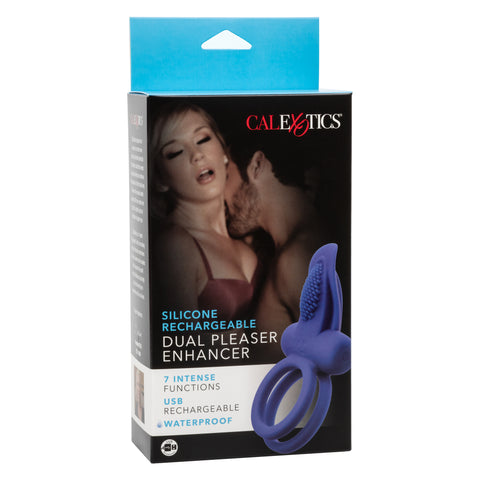 Silicone Rechargeable Dual Pleaser Enhancer -DO- Cock Rings Vibrating