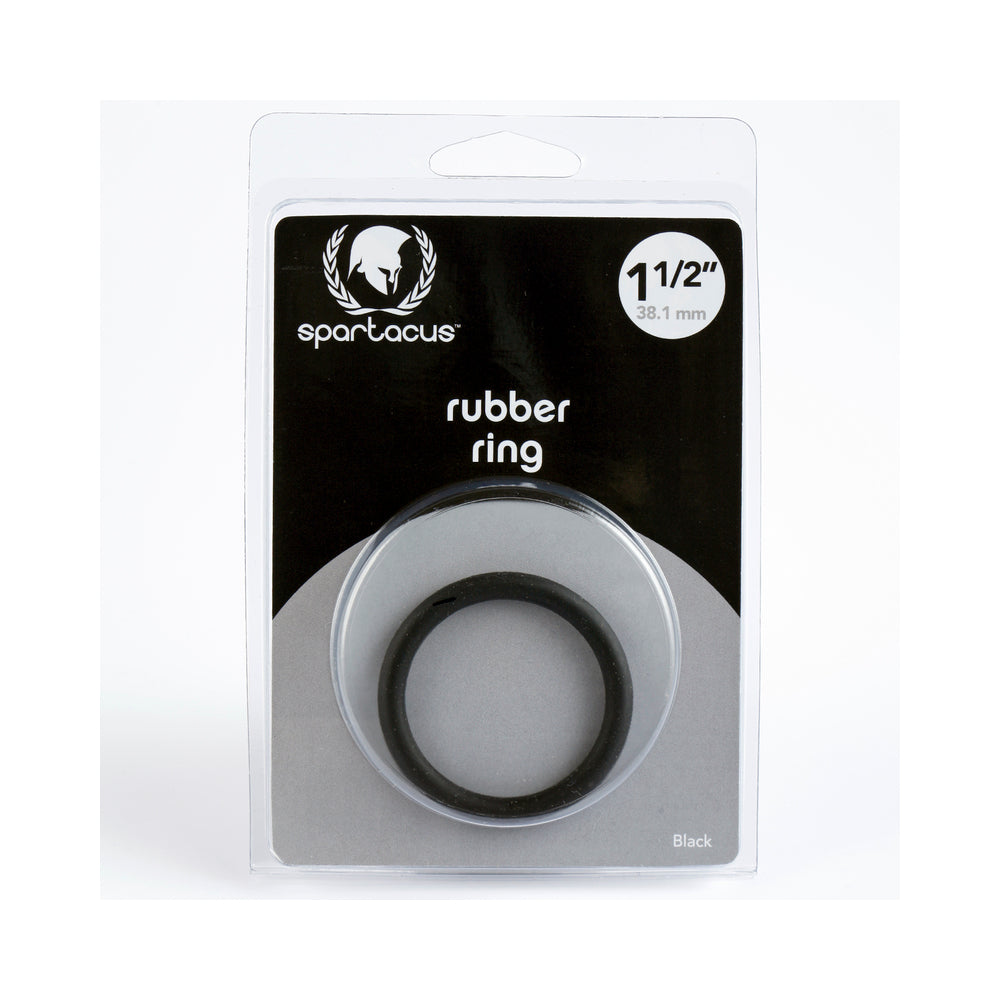 Spartacus 1.5 Inch Black Rubber Cock Ring > Cock Ring > Single