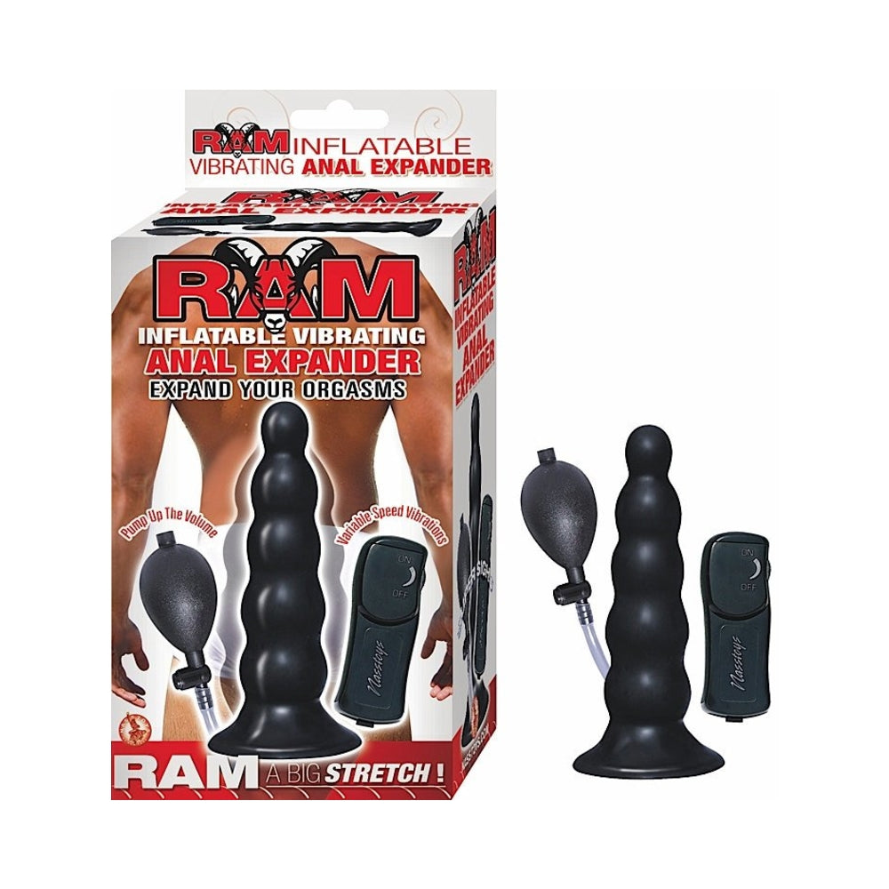 Ram Inflatable Vibrating Anal Expander (Black) – Inflatable Anal Vibrator Secondary image