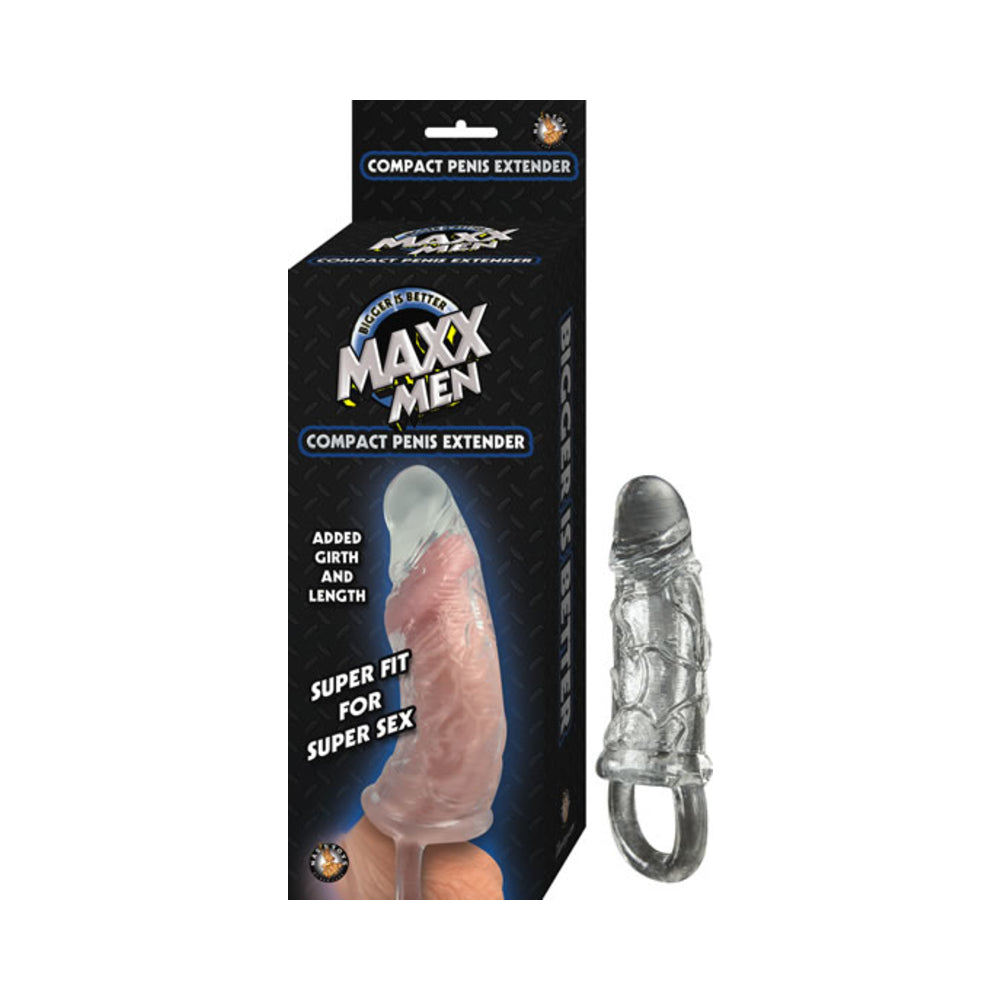 Maxx Men Clear Compact Penis Sleeve – Snug Fit Added Girth and Length Sleeve > Sex Toys For Men > Penis Sleeves