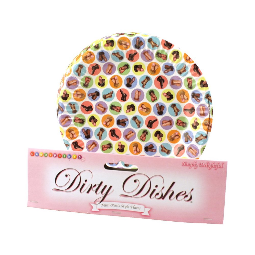 Mini Penis Plates 8 Pack – Colorful Novelty Party Plates Set > Novelties > Bachelor & Bachelorette Items