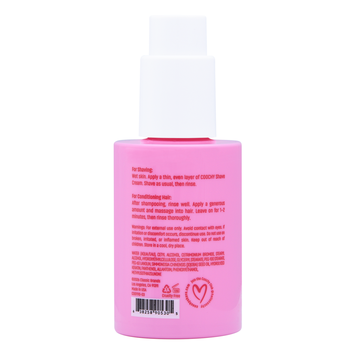 Coochy Berry Bliss Shave Cream Gentle Formula 3.4 Fl Oz