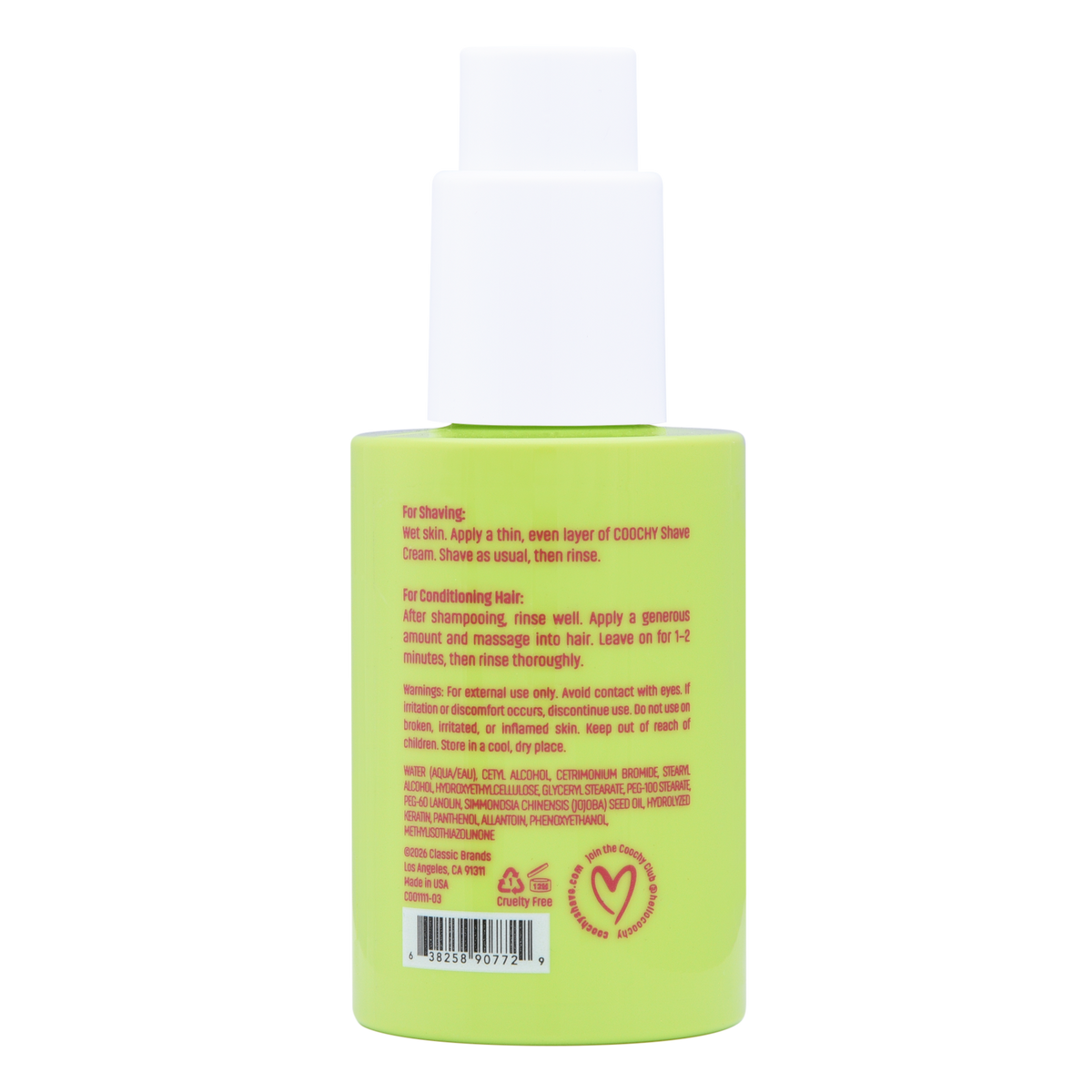 Coochy Melon Madness Shave Cream – 3.4 Fl Oz 100 Ml