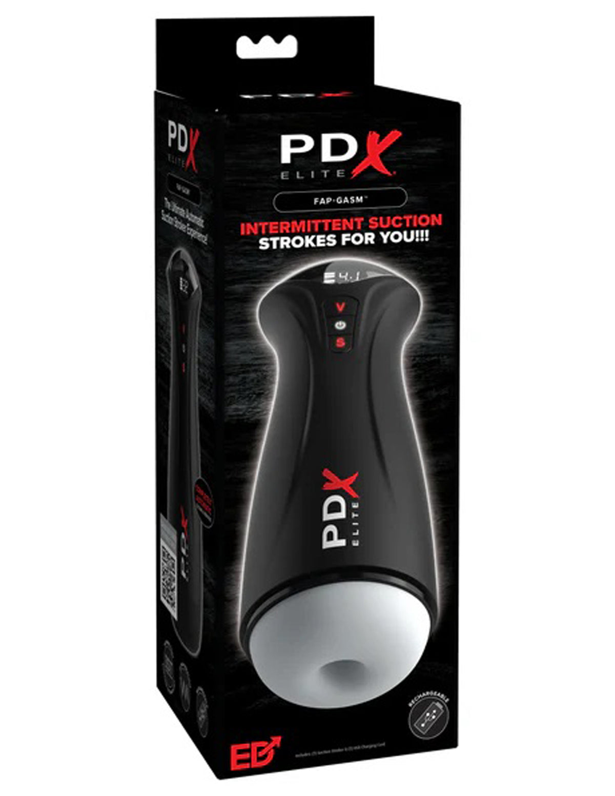 PDX Elite Fuck-Gasm 9.7 Inch Auto Stroker Clear > Sex Toys For Men > Masturbators > Vibrating