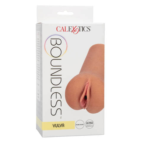 Boundless Vulva Masturbator Flesh Brown Strokers - Manual