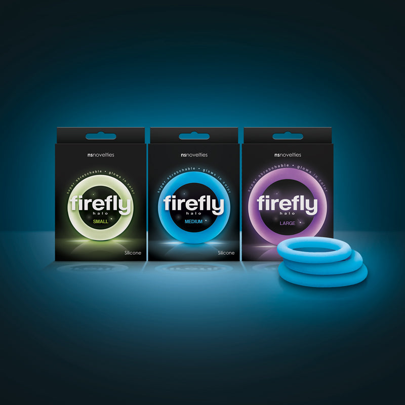 Firefly Halo - Glow In Dark 60 mm Cock Ring - Blue COCK RINGS