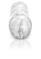 Pipedream Extreme Clear Leader Snatch – Clear Handheld Masturbator