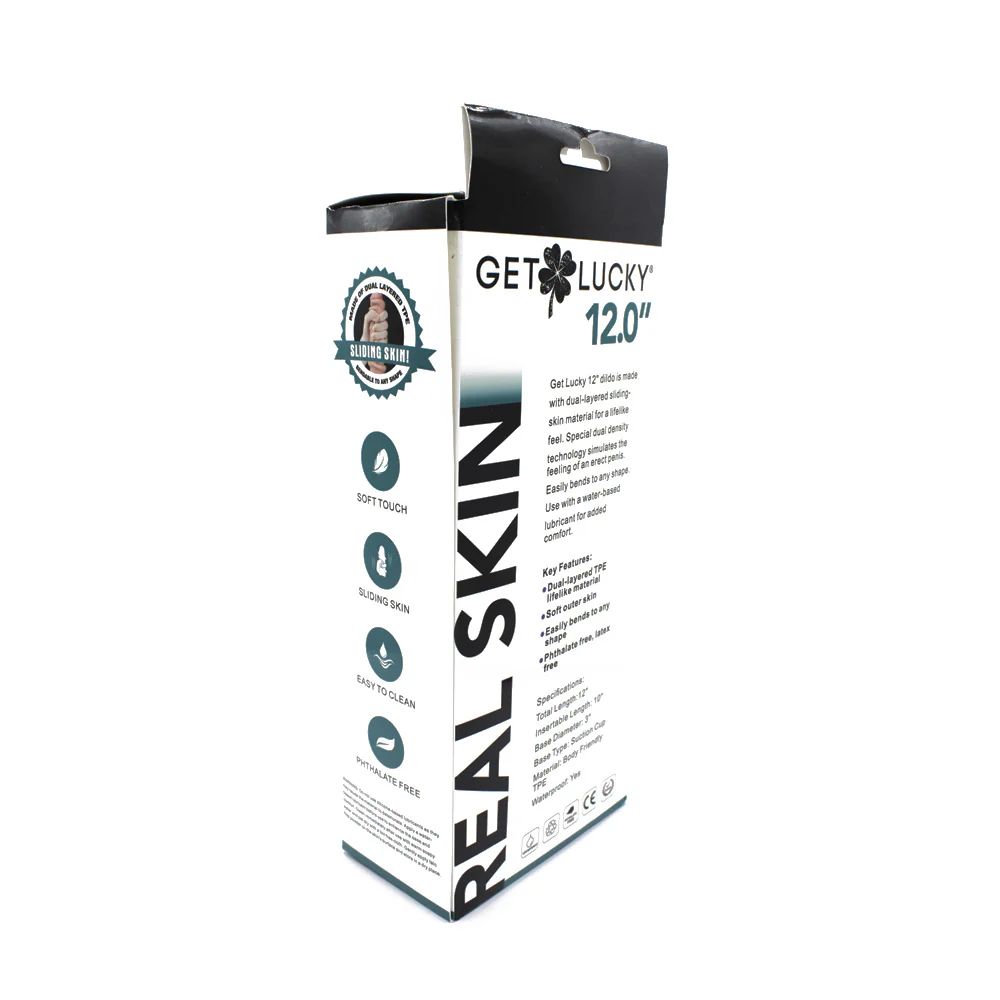 Real Skin 12 Inch Dual Layer Light Brown – Lifelike Dual Density Dildo > Dildos > Large Dildos