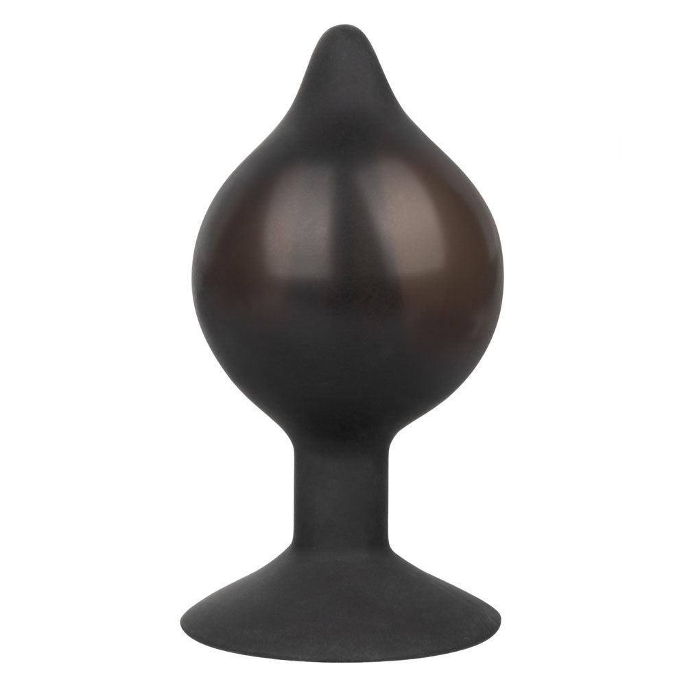 Medium Silicone Inflatable Plug for Adjustable Intimate Pleasure Black Butt Plugs