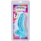 Crystal Jellies Curved Realistic Cock 7 Inch Phthalate-Free Dildo Teal > Dildos > Realistic Dildos