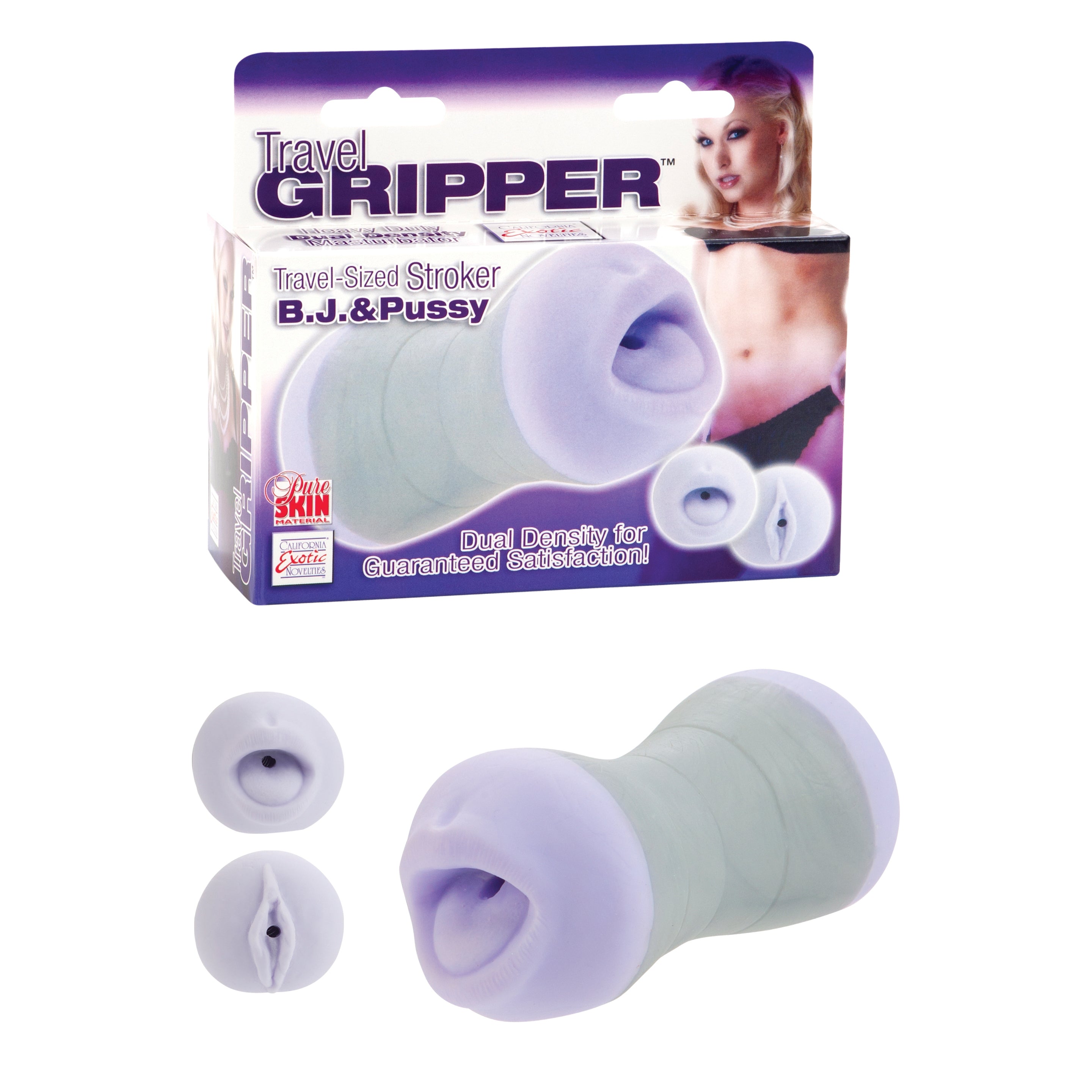 Travel Gripper Dual Density Masturbator – Travel-Sized Masturbator with Two Ends