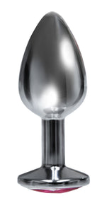 The Silver Starter Silver 7.1 cm (2.8'') Butt Plug with Round Jewel – Elegant Butt Plug > Anal Range > Jewel Butt Plugs