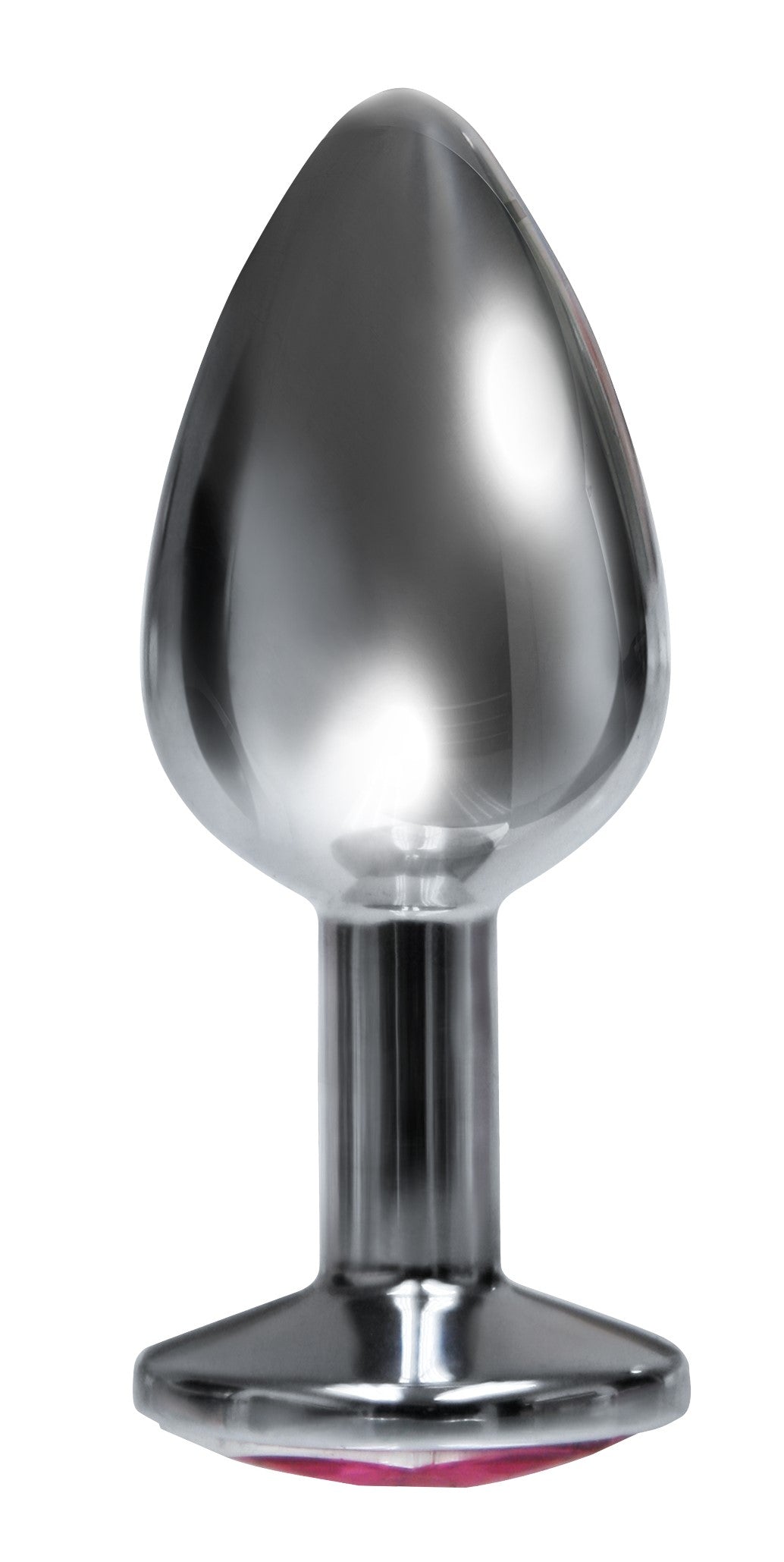 The Silver Starter Silver 7.1 cm (2.8'') Butt Plug with Round Jewel > Anal Range > Jewel Butt Plugs