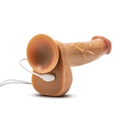 Dr Phillips 8.5 Inch Tan Silicone Thrusting Dildo with Remote DONGS Thrusting