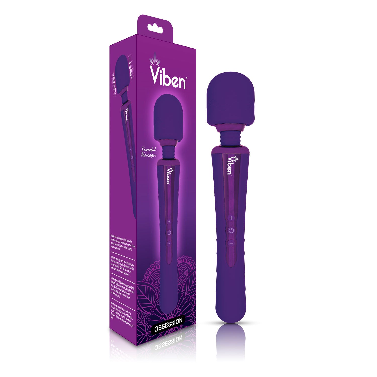 Viben Obsession Rechargeable Wand Massager Violet Electric Massager