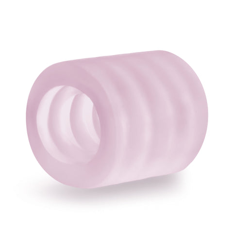X5 Men Goin Down (Pink) – Stretchy Ribbed Mini Stroker Pink Strokers - Cup|Egg