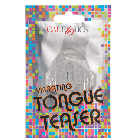 CalExotics Clear Vibrating Tongue Teaser Foil Pack Intimacy Toy Vibrators