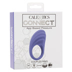 CalExotics Connect Couples Ring Blue Silicone App Controlled Waterproof Size Medium > Sex Toys > Remote Control Toys