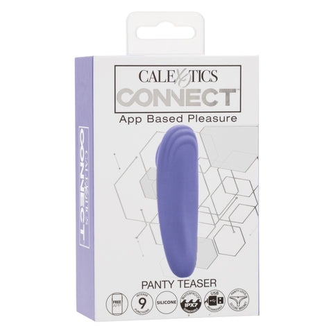 CalExotics Connect™ Panty Teaser App-Based Pleasure Device in Purple Silicone with 9 Vibration Functions and USB Rechargeable Waterproof Design Panty Vibrators