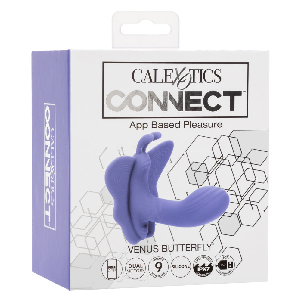 CalExotics Connect™ Venus Butterfly® Dual Motor Silicone Stimulator in Purple with App Control > Sex Toys For Ladies > G-Spot Vibrators
