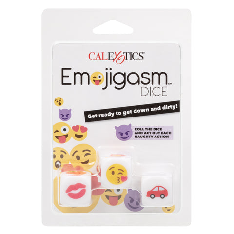 CalExotics Emojigasm Dice Naughty Acrylic Game for Couples 3 Piece Set Games