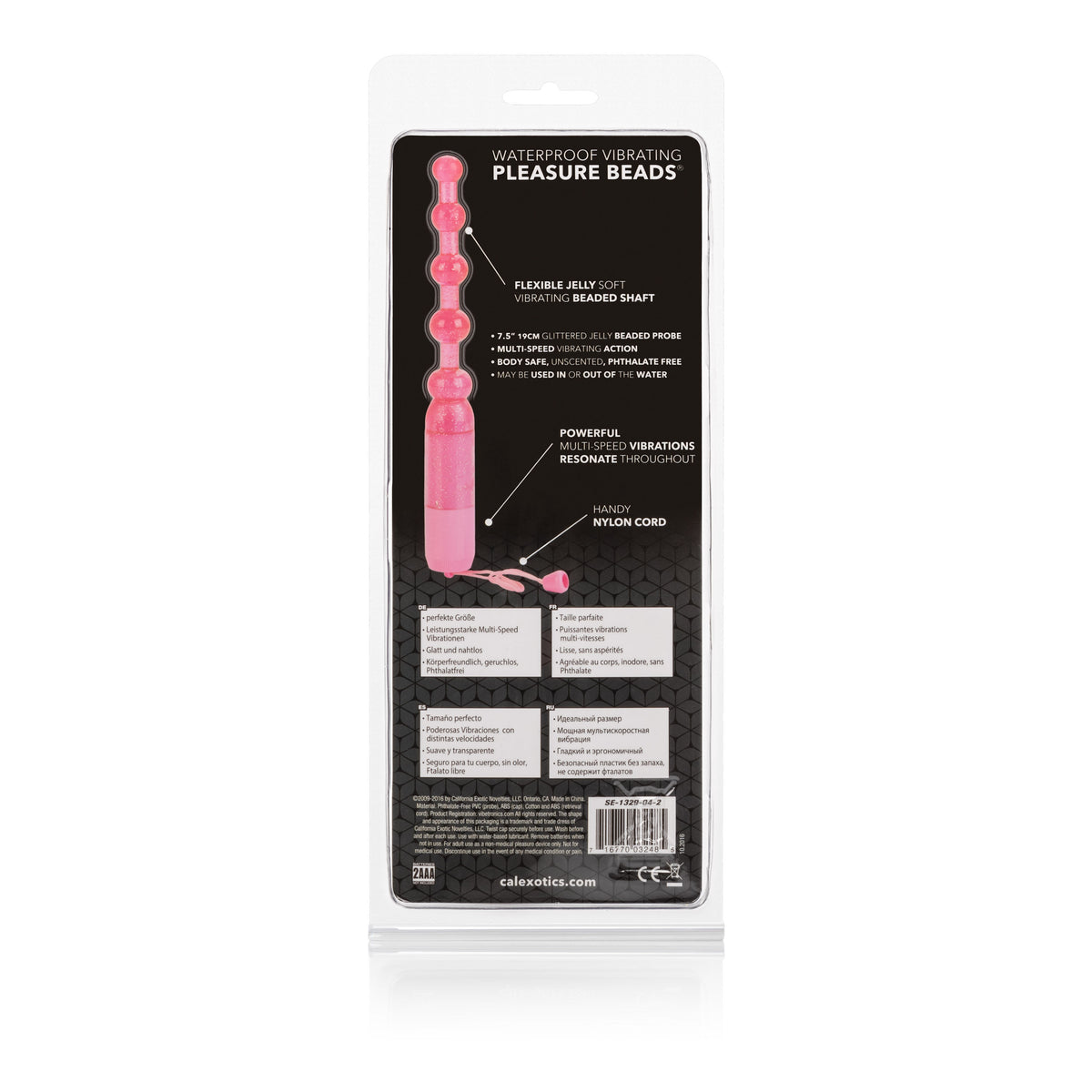 CalExotics Pink Vibrating Pleasure Beads with Beaded Shaft > Anal Range > Anal Beads